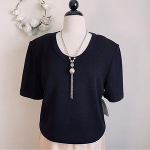 St. John Collection Basics by Marie Gray Short Sleeve Knit Top